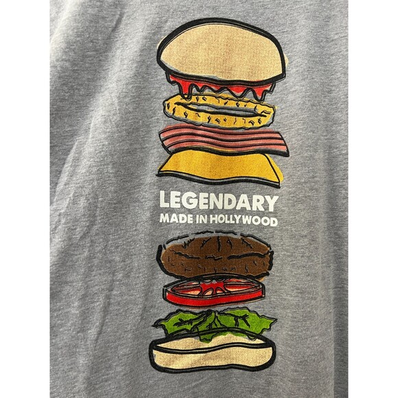 Hard Rock Cafe T Shirt Legendary Made in Hollywood Burger Gray Soft Adult L - Picture 2 of 7